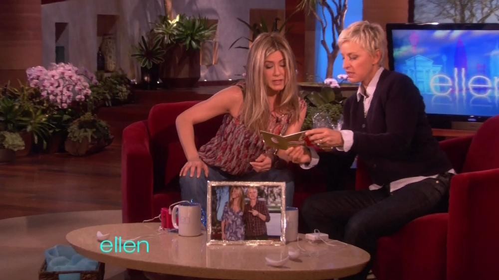 Jennifer anniston ellen degeneres show breast image