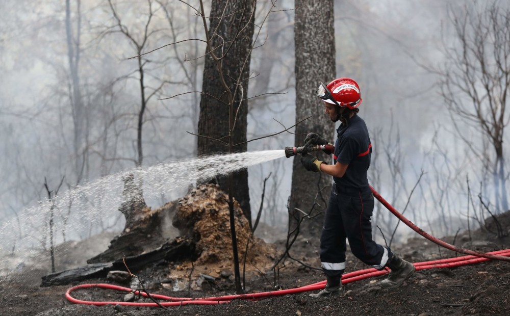 Francijā 350 ugunsdzēsēju cīnās ar meža ugunsgrēku