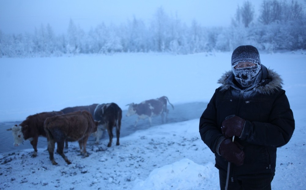 Krievijas pilsētā Oimjakonā -60 grādi un nekādas panikas nav, dzīve rit kā parasti
