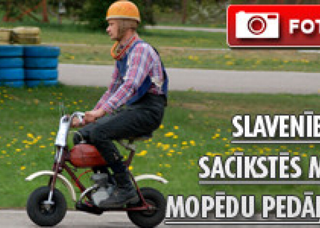 Slavenības sacīkstēs min mopēdu pedāļus