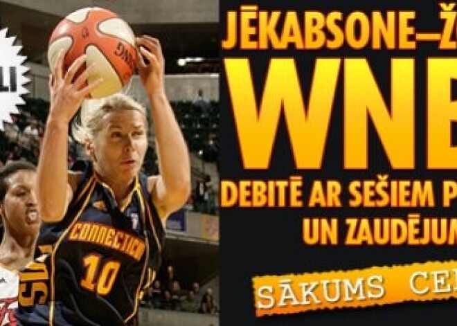 Jēkabsone – Žogota WNBA debitē ar sešiem punktiem un zaudējumu