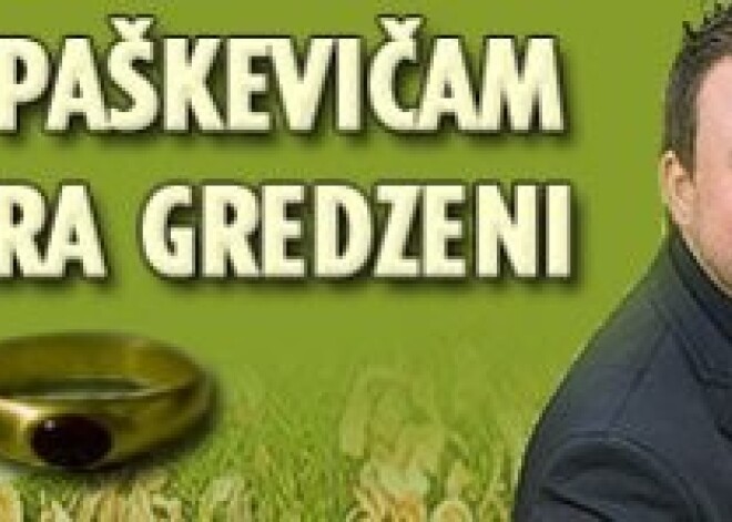 Gulbei un Paškevičam kāzās Cēzara gredzeni