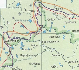 Nacionāli noskaņotā baltkrievu inteliģence pagrīdē ir izdevusi Baltkrievijas nacionālo atlasu, kurā Ludza un Daugavpils ir Baltkrievijas valsts galējie ziemeļaustrumu punkti.