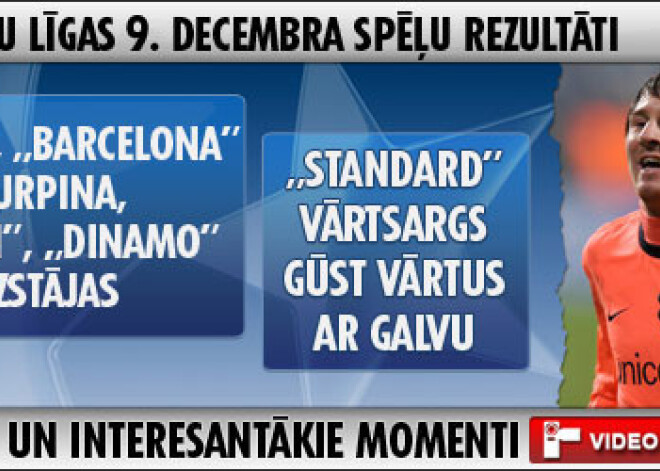 „Inter”, „Barcelona” turpina, „Rubin”, „Dinamo” izstājas