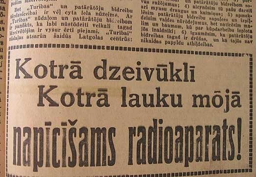 Latgaliešiem vairs nav iespējas redzēt savu televīziju – tagad viņi latgaļu valodu var dzirdēt tikai radioaparātos, klausoties „Latgales radio”.