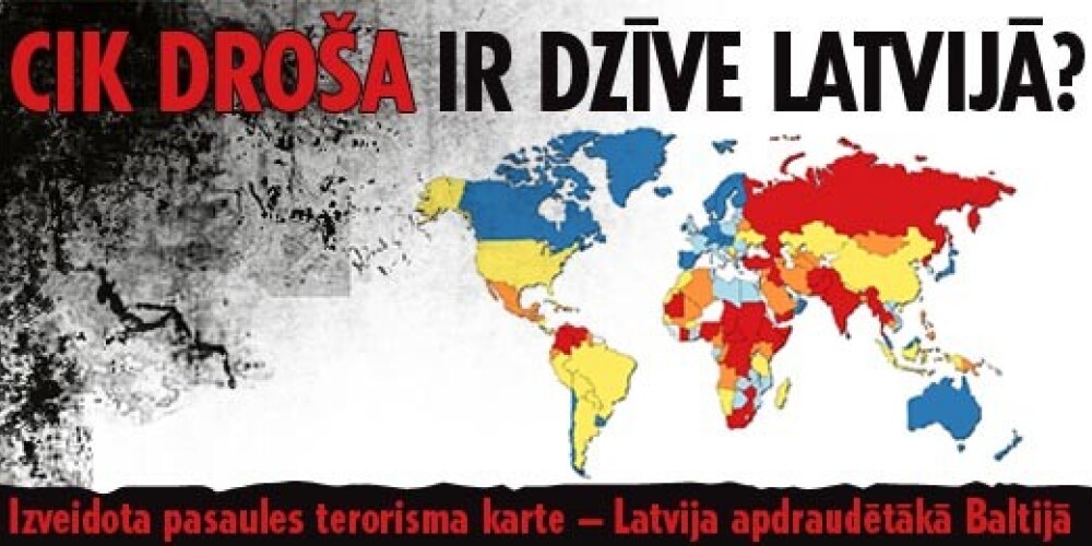 Izveidota pasaules terorisma draudu karte