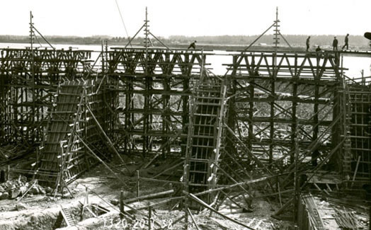 Ķeguma HES būvniecības vēsture ir visvairāk Eiropā fotogrāfijās dokumentētais „industriālais brīnums”. (Foto: Enerģētikas muzejs)