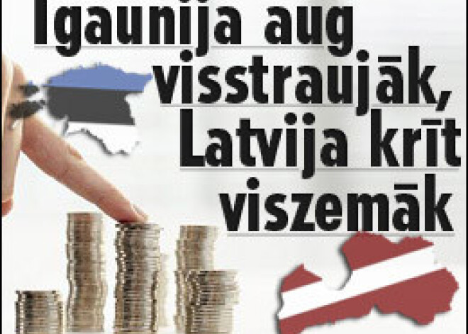 Kāpēc Igaunija aug visstraujāk, bet Latvija krīt viszemāk?