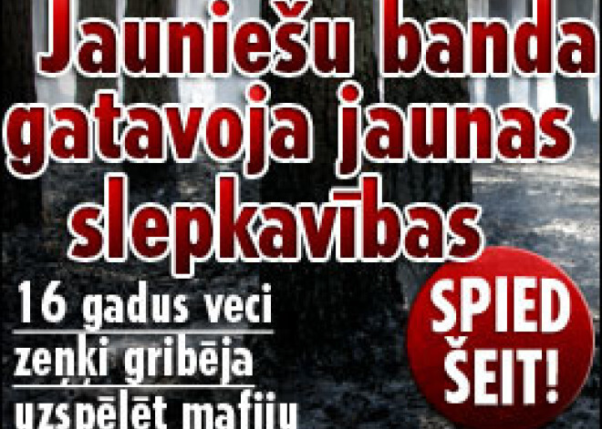 Jauniešu banda gatavoja jaunas slepkavības