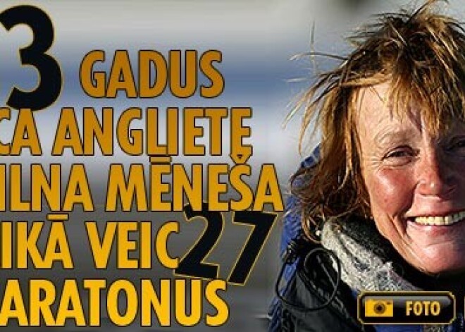 63 gadus veca angliete nepilna mēneša laikā veic 27 maratonus