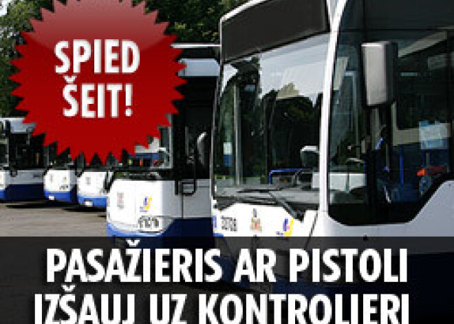 Pasažieris ar gāzes pistoli autobusā izšauj uz kontrolieri