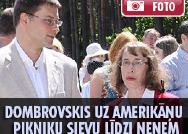 Dombrovskis uz amerikāņu pikniku sievu līdzi neņem