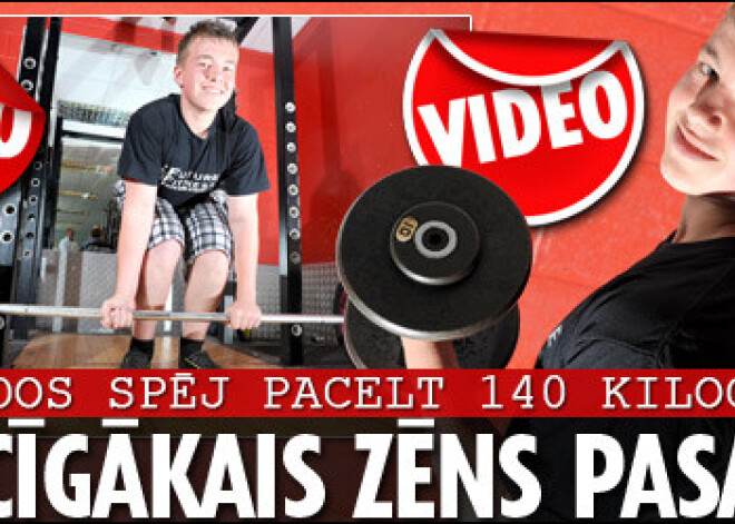 Pasaules spēcīgākais zēns 12 gados spēj pacelt 140 kilogramus