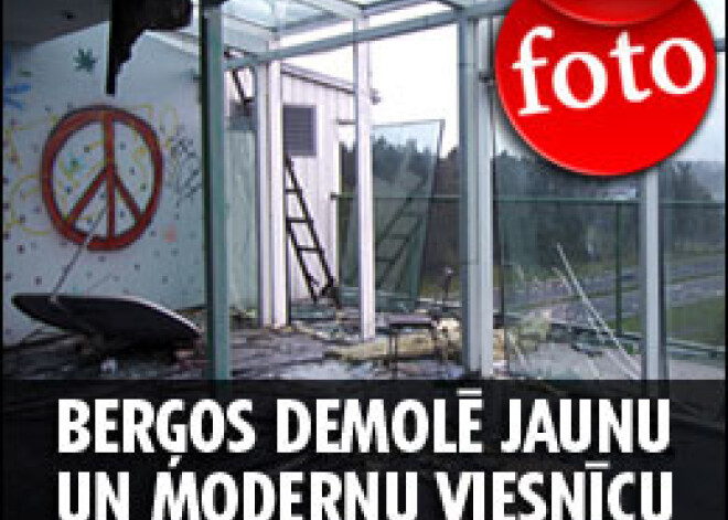 Berģos demolē jaunu un modernu viesnīcu