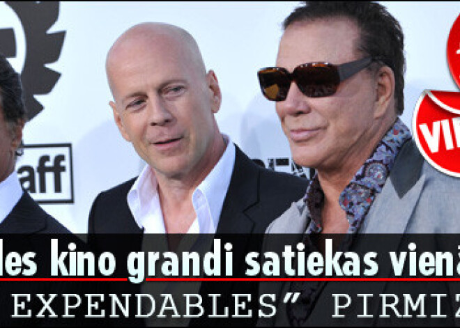 Pasaules kino grandi satiekas vienā filmā. „The Expendables” pirmizrādes FOTO