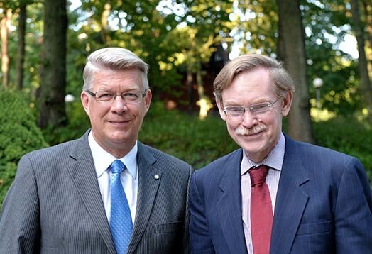 Pasaules Bankas prezidents Roberts Zēliks un Latvijas valsts prezidents Valdis Zatlers.