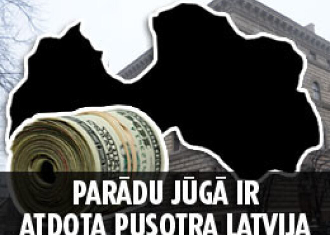 Parādu jūgā ir atdota pusotra Latvija