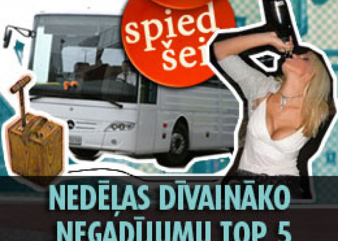 Nedēļas dīvaināko negadījumu TOP 5