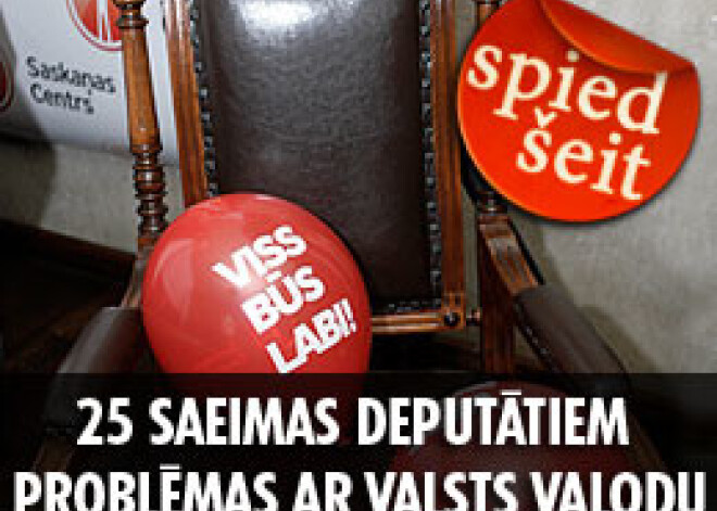 25 Saeimas deputātiem problēmas ar valsts valodu