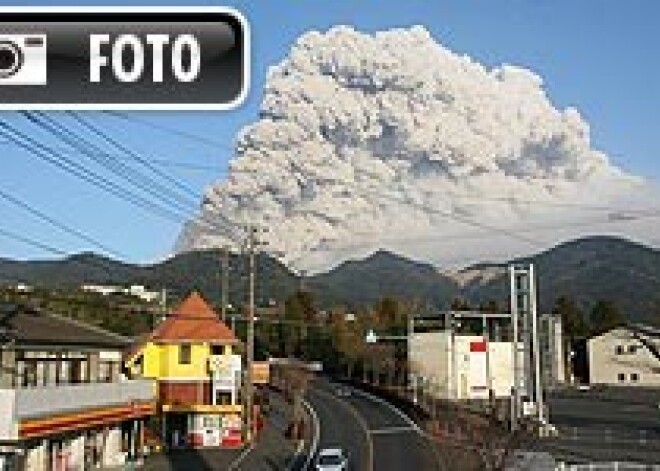 Vulkāna izvirduma dēļ Japānas Kjusju salā sākta cilvēku evakuācija. FOTO