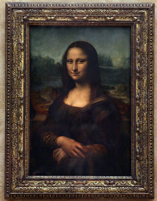 Leonardo da Vinči glezna "Mona Liza".