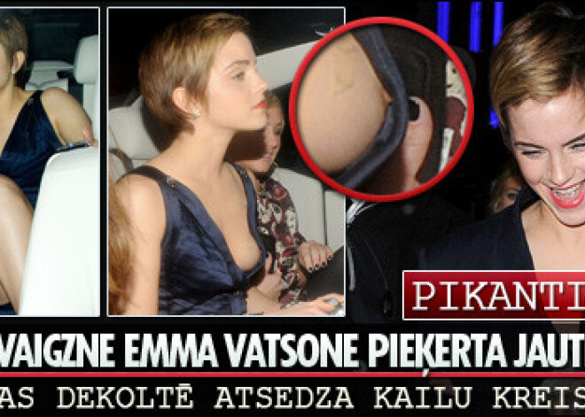 Potera zvaigzne Emma Vatsone pieķerta jautrā prātā. Pikanti FOTO