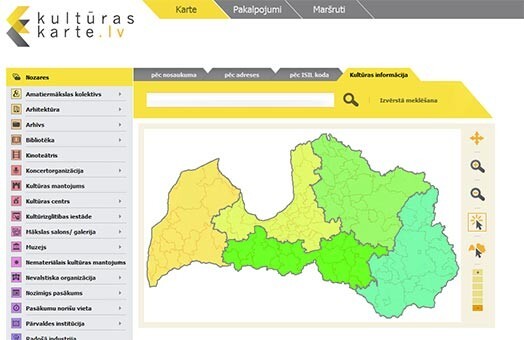 Kultūras ministrija Latvijas digitālo kultūras karti jau veido sesto gadu un tā joprojām darbojas tikai „testa režīmā”