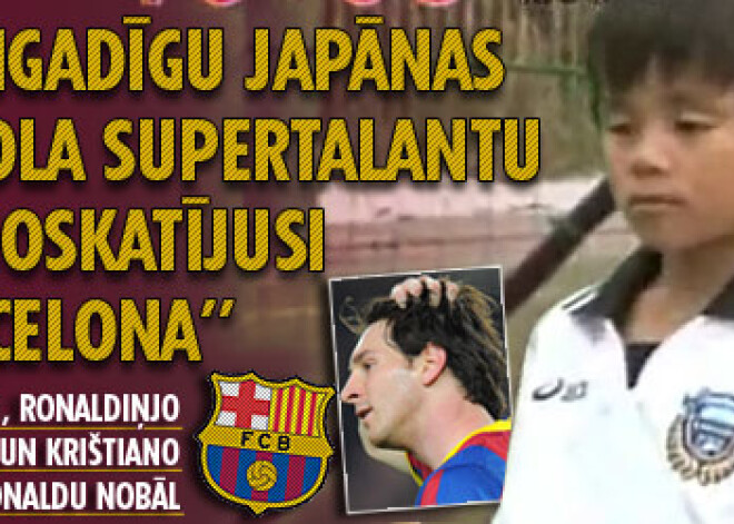 Deviņgadīgu Japānas futbola supertalantu jau noskatījusi „Barcelona”. VIDEO