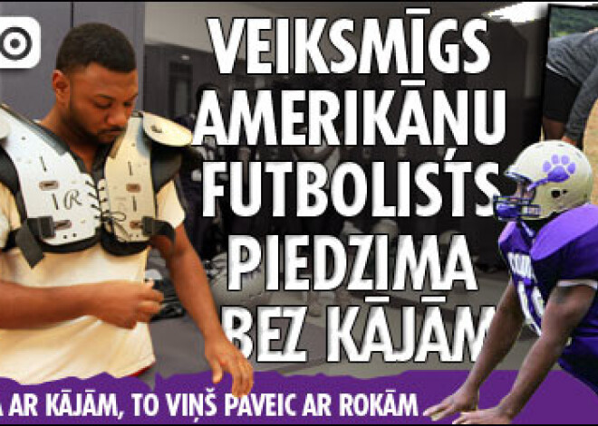 Veiksmīgs amerikāņu futbolists piedzima bez kājām. FOTO. VIDEO