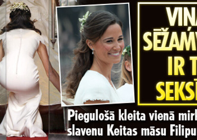 Piegulošā kleita vienā mirklī padara slavenu Keitas māsu Filipu Midltoni