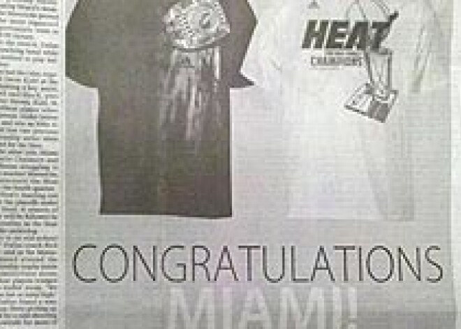 Sveicam Maiami „Heat” ar NBA čempiontitulu