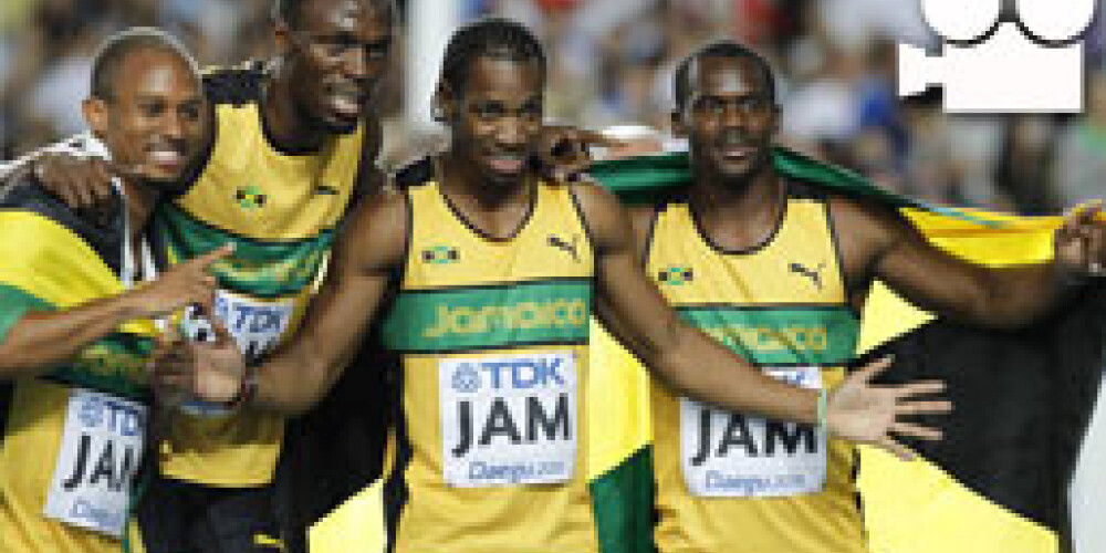 Bolts un Jamaikas izlase pasaules čempionātu pabeidz ar pasaules rekordu. VIDEO