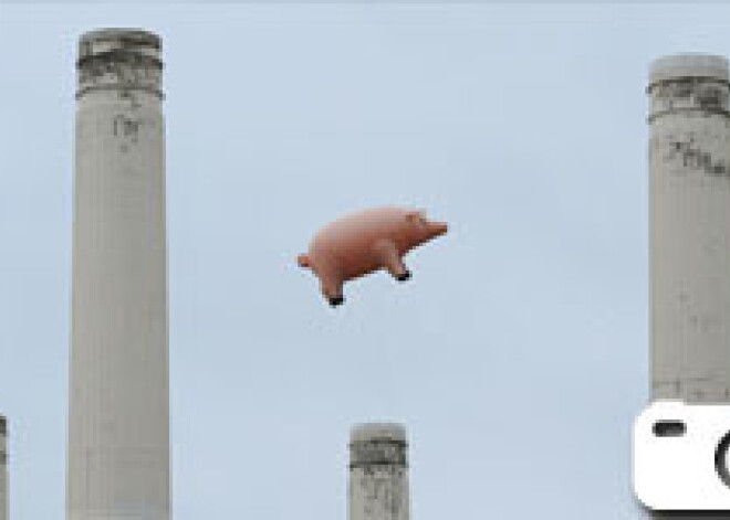 Virs Londonas atkal lido leģendārā "Pink Floyd" cūka. Foto