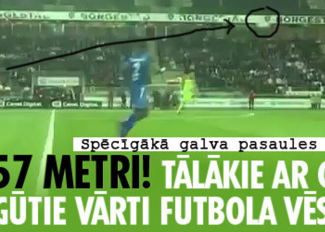 57 metri! Tālākie ar galvu gūtie vārti futbola vēsturē. VIDEO