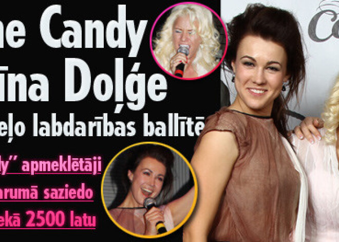 Liene Candy un Elīna Doļģe dzirksteļo labdarības ballītē