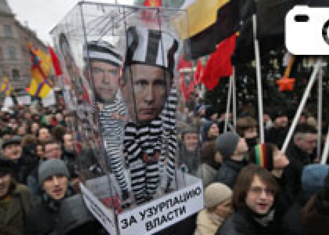 Krievijā tūkstoši protestē pret vēlēšanu rezultātu viltošanu. FOTO