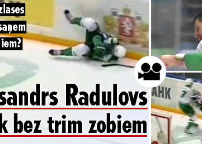 Liktenis atspēlējas! Aleksandrs Radulovs paliek bez trim zobiem. VIDEO