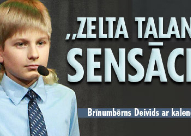 „Latvijas zelta talantu” brīnumbērns Deivids ar kalendāru galvā…  Kā viņš to izrēķina?