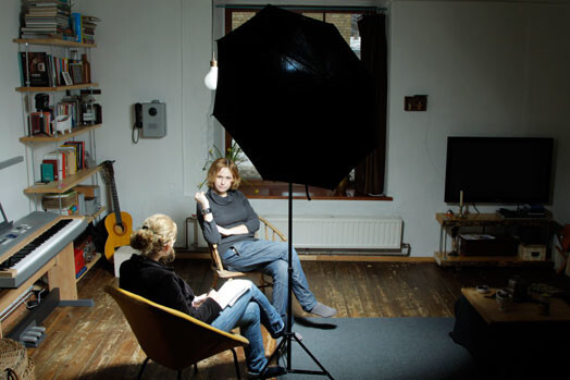 Ciemos pie TV raidījuma "Mājas sajūta" vadītājas Agneses Drunkas.