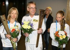 Latvijā atgriežas olimpiskie lāpneši. FOTO