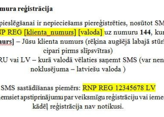 Pakalpojums „Skaitītāju rādījumu nosūtīšana ar SMS”