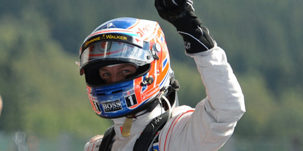Džensons Batons izcīna uzvaru Beļģijas "Grand Prix" kvalifikācijā