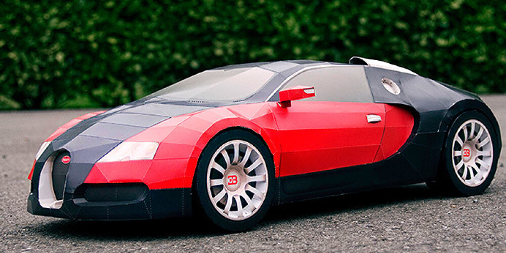 Bugatti Veyron из бумаги