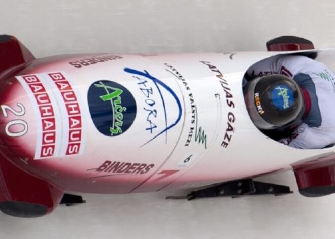 Bobslejista Melbārža ekipāža soļa attālumā no pjedestāla - 4.vieta PČ posmā