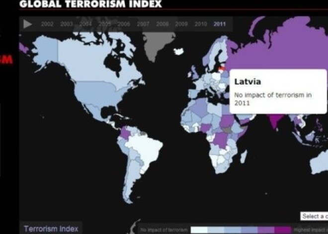 Индекс террористических угроз: в Латвии безопасно