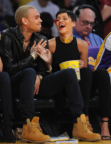 Скандальная парочка побывала на баскетбольном матче в Лос-Анджелесе...