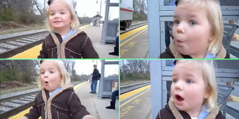Ārkārtīgi aizkustinoši: trīsgadīga bērna emocijas, ieraugot vilcienu. VIDEO