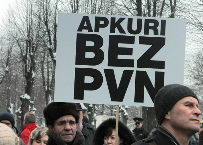 Protesta akcija samazinātā PVN apkurei atbalstam