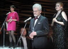Аккордеонистка Ксения Сидорова, музыколог Арнолдс Клотиньш и сопрано Лиене Кинча