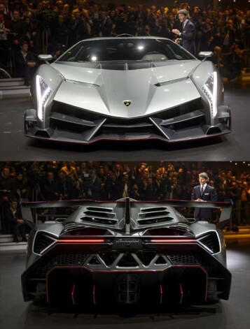 Максимальная скорость Lamborghini Veneno 355 км/ч, его цена — почти 4 миллиона долларов